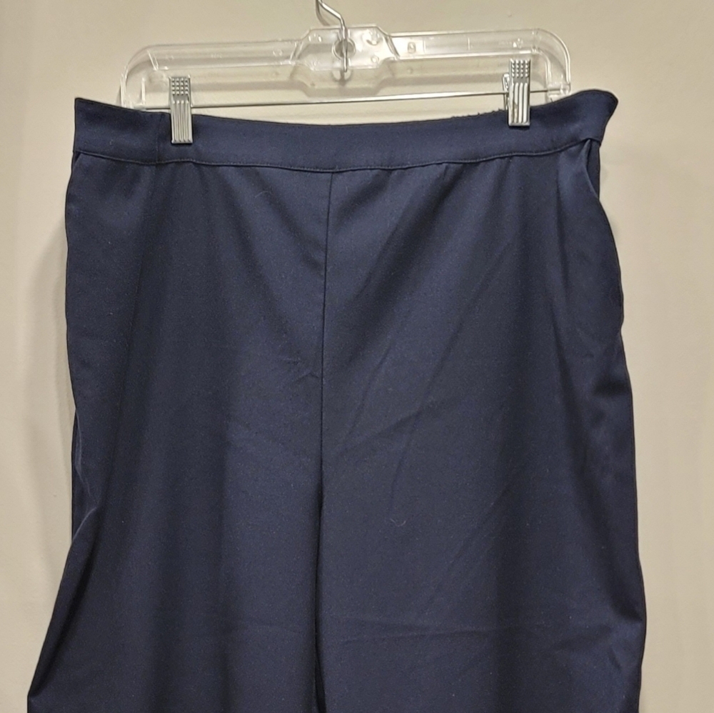 Sz 1X Navy Ava & Viv Wide Leg Pull-on Pants
